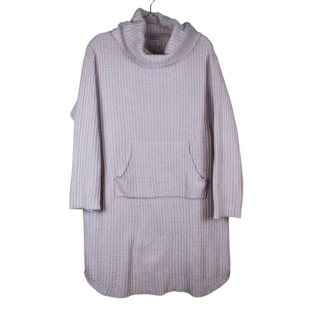 Softies‎ Pink Ultra Soft Marshmallow Sloutch Lounge Turtleneck Sweater Dress L